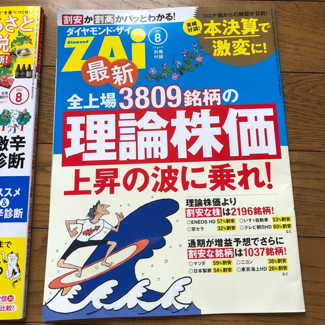 ダイヤモンド社(ダイヤモンドシャ)のダイヤモンド ZAi (ザイ) 2021年 08月号 エンタメ/ホビーの雑誌(ビジネス/経済/投資)の商品写真