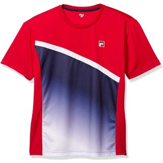 フィラ(FILA)のFILA フィラ テニスウェア 半袖Tシャツ VM7001 レッド メンズM新品(ウェア)