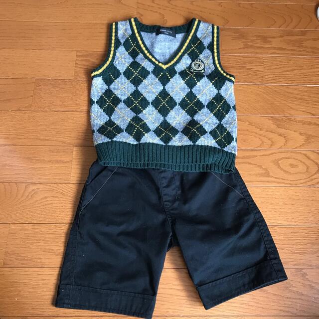 COMME CA ISM(コムサイズム)のコムサイズム　子供　ベスト　ズボン　90cm 100cm キッズ/ベビー/マタニティのキッズ服男の子用(90cm~)(ドレス/フォーマル)の商品写真