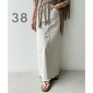 アパルトモンドゥーズィエムクラス(L'Appartement DEUXIEME CLASSE)の値下げ！GOOD GRIEF  A Line Fringe Hem Skirt(ロングスカート)