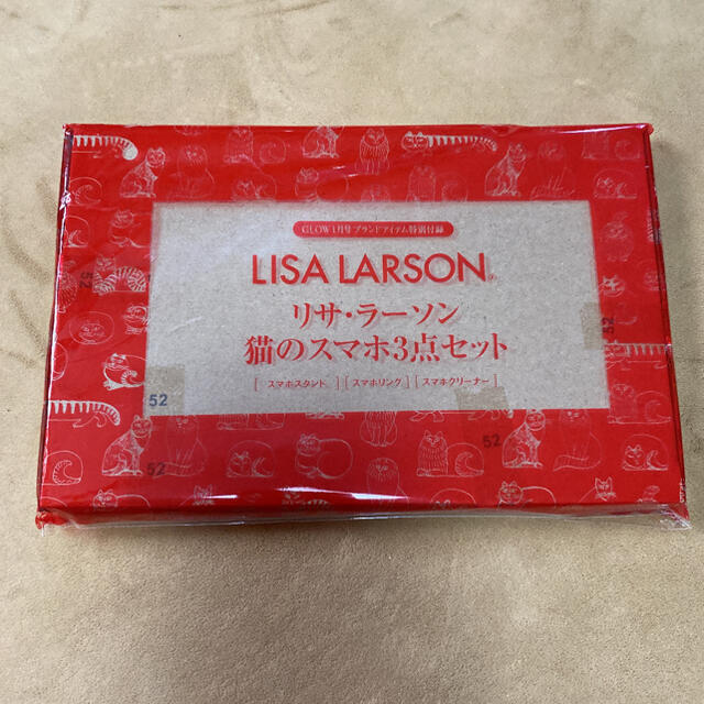 Lisa Larson(リサラーソン)の未使用新品　雑誌付録　LISA LARSON 猫のスマホ3点セット スマホ/家電/カメラのスマホアクセサリー(その他)の商品写真