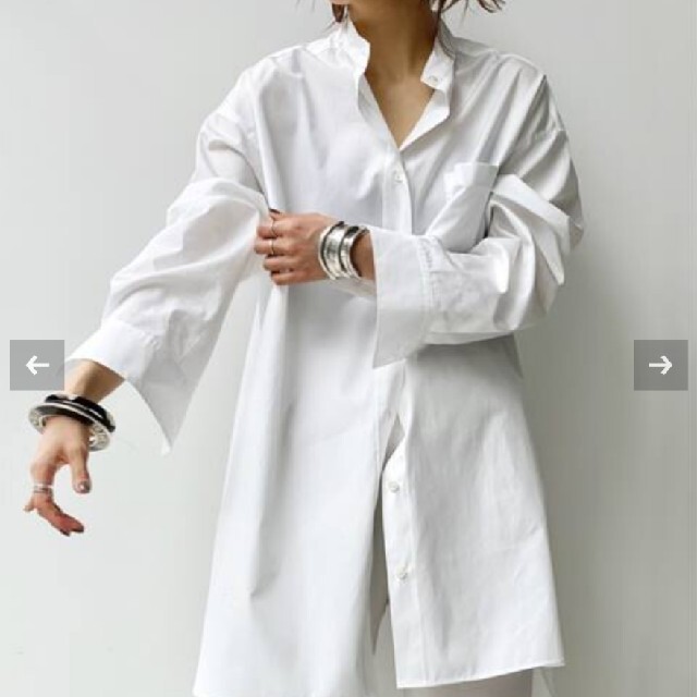 L'Appartement DEUXIEME CLASSE(アパルトモンドゥーズィエムクラス)のNo Collar Long Shirt レディースのトップス(シャツ/ブラウス(長袖/七分))の商品写真