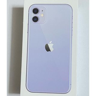 アイフォーン(iPhone)のiPhone11パープル128GB箱(イヤホン付)(ヘッドフォン/イヤフォン)