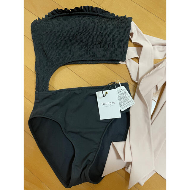 SNIDEL - herlipto Double Bow One Piece sサイズ ブラックの通販 by