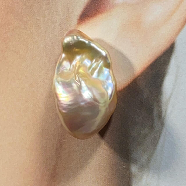 オイスターパール 淡水パール バロックパールピアス NO 153の通販 by