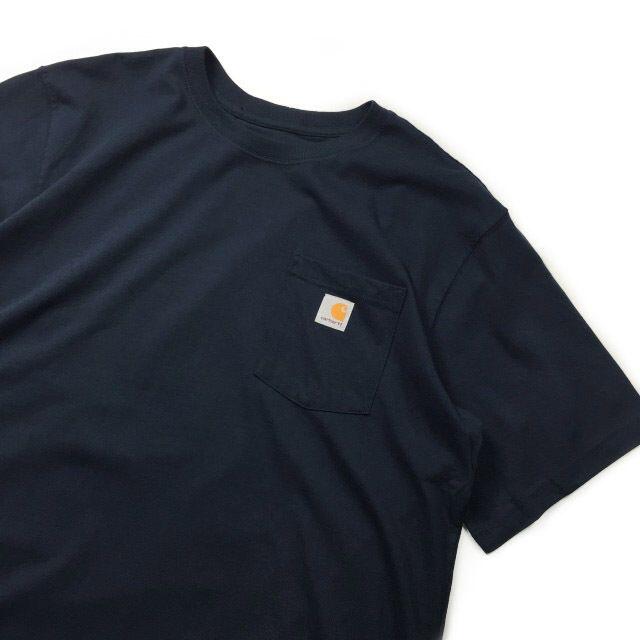 carhartt(カーハート)のカーハート 半袖 Tシャツ オリジナルフィット(L/R)紺181218 メンズのトップス(Tシャツ/カットソー(半袖/袖なし))の商品写真