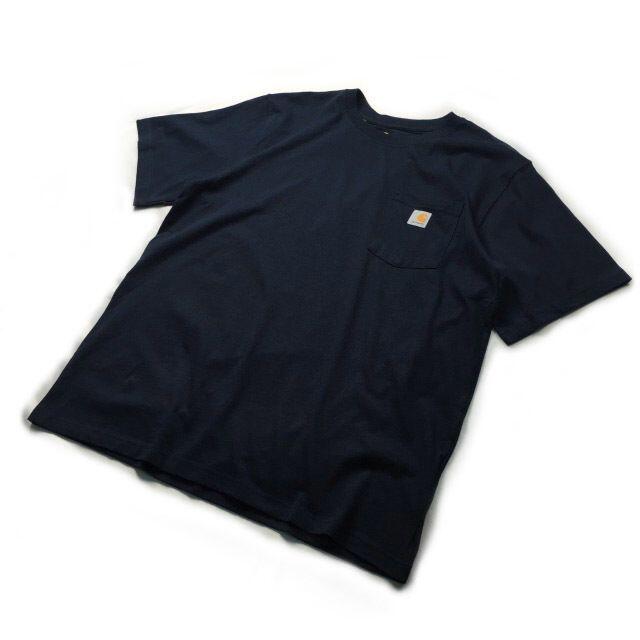 carhartt(カーハート)のカーハート 半袖 Tシャツ オリジナルフィット(L/R)紺181218 メンズのトップス(Tシャツ/カットソー(半袖/袖なし))の商品写真