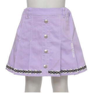 アナスイミニ(ANNA SUI mini)のANNA SUI mini 前ボタン裾フラワー台形フレアスカート(スカート)