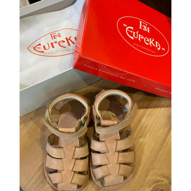 EUREKA  レザーサンダル キッズ/ベビー/マタニティのキッズ靴/シューズ(15cm~)(サンダル)の商品写真