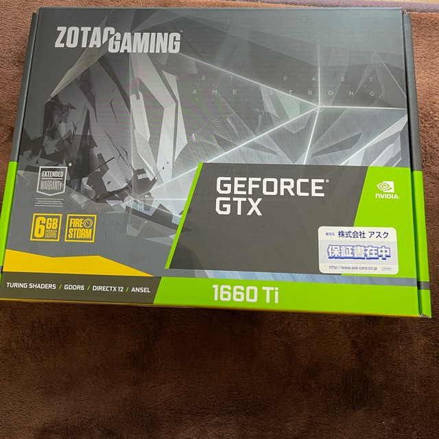 GeForce GTX 1660ti  ZOTAC ZT-T16610F-10L