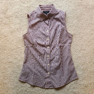 バナナリパブリック(Banana Republic)の【美品】バナナリパブリック　ノースリーブシャツサイズ2(シャツ/ブラウス(半袖/袖なし))