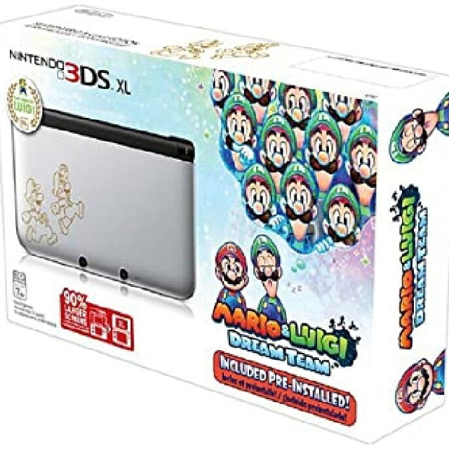 Nintendo 3DS XL Silver Mario & Luigi エンタメ/ホビーのゲームソフト/ゲーム機本体(携帯用ゲーム機本体)の商品写真