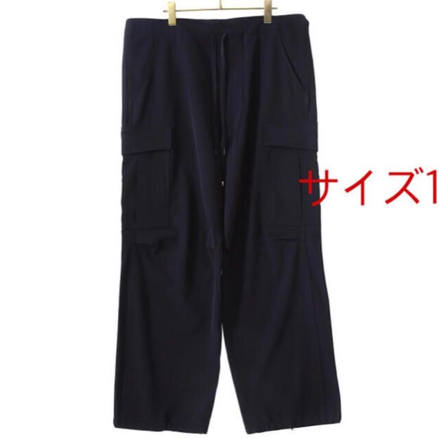 comoli 21ss ウールギャバ6Pパンツ ネイビー  サイズ1