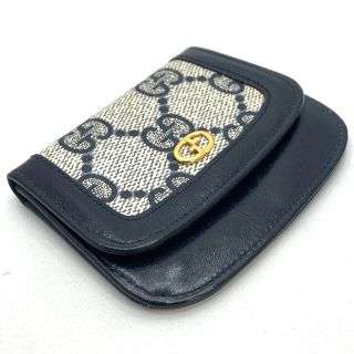 Gucci - 美品 GUCCI オールドグッチ 小銭入れ コインケース ネイビー