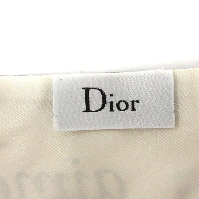 Christian Dior(クリスチャンディオール)のクリスチャンディオール Christian Dior ロゴ スカーフ 絹 白  レディースのファッション小物(バンダナ/スカーフ)の商品写真