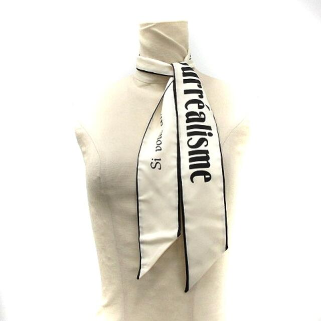 Christian Dior(クリスチャンディオール)のクリスチャンディオール Christian Dior ロゴ スカーフ 絹 白  レディースのファッション小物(バンダナ/スカーフ)の商品写真