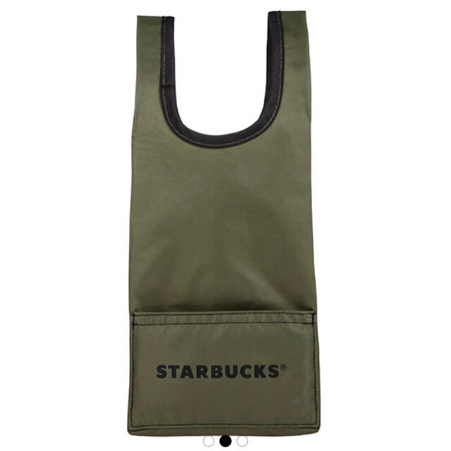 Starbucks Coffee(スターバックスコーヒー)のスターバックス　エコバッグ　モスグリーン系 レディースのバッグ(エコバッグ)の商品写真