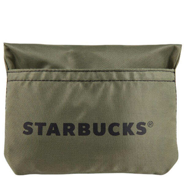 Starbucks Coffee(スターバックスコーヒー)のスターバックス　エコバッグ　モスグリーン系 レディースのバッグ(エコバッグ)の商品写真