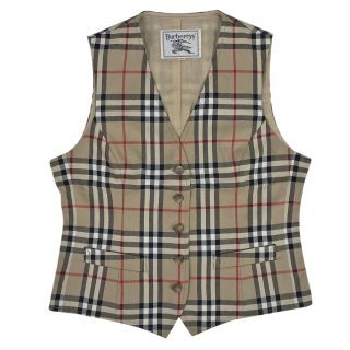 バーバリー(BURBERRY)のチェック柄 ベスト レディース 【中古】(ベスト/ジレ)