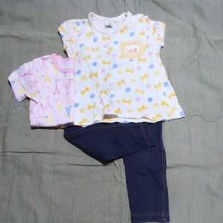 ユニクロ(UNIQLO)の女の子 夏服 セット 90～95(Tシャツ/カットソー)