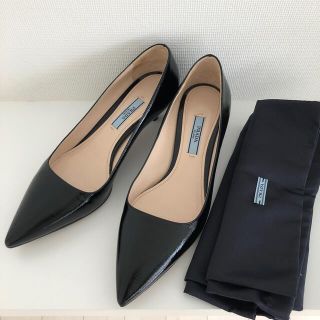 プラダ(PRADA)の値下★PRADA プラダ★エナメル ブラック パンプス 36(ハイヒール/パンプス)