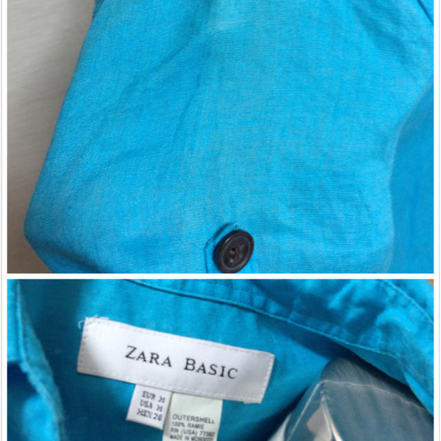 ZARA(ザラ)のZARAブラウス  綺麗ブルー レディースのトップス(シャツ/ブラウス(半袖/袖なし))の商品写真