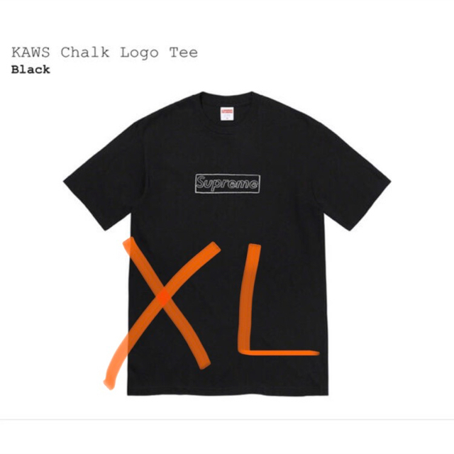 XL 21SS Supreme KAWS Chalk Logo tee