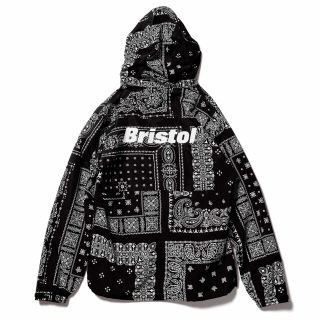 エフシーアールビー(F.C.R.B.)の最終値下げ fcrb bandana HOODED BLOUSON 黒 L(ナイロンジャケット)