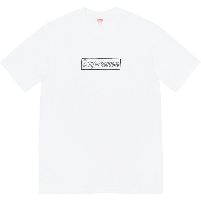 Supreme(シュプリーム)のsupreme kaws chalk box logo tee 白 M メンズのトップス(Tシャツ/カットソー(半袖/袖なし))の商品写真