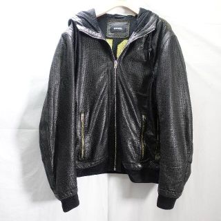 ディーゼル(DIESEL)のDIESEL　レザージャケット　メンズ　ブラック(レザージャケット)