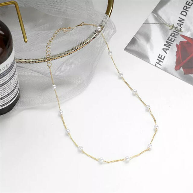 Plage(プラージュ)のチョーカー　パール　ネックレス　ゴールド レディースのアクセサリー(ネックレス)の商品写真