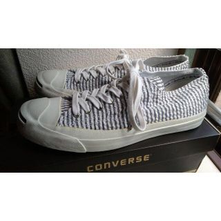 コンバース(CONVERSE)のビンテージ 未使用 箱付き ジャックパーセル シアサッカー生地 ストライプ柄(スニーカー)