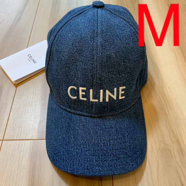 CELINE C イニシャルベースボールキャップ デニム バレンタインウォッシュ