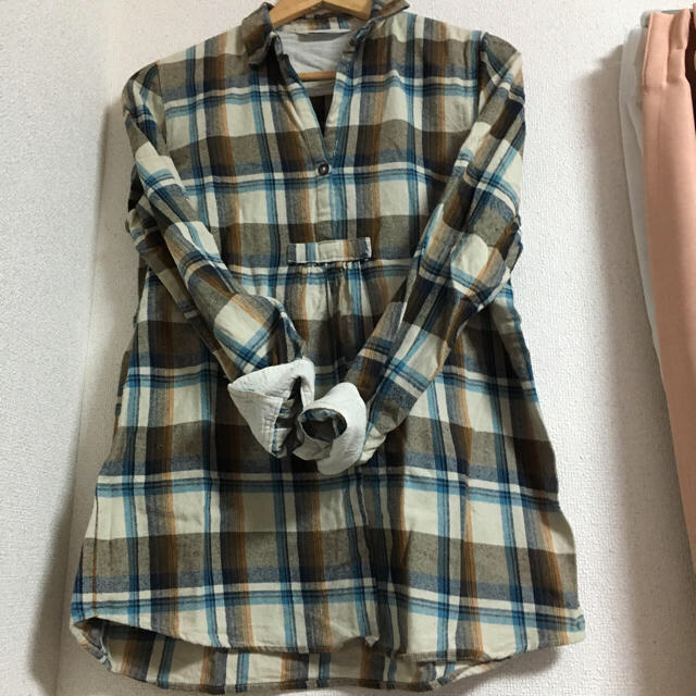 ikka(イッカ)のbunch様専用      秋色  チェックシャツ レディースのトップス(シャツ/ブラウス(長袖/七分))の商品写真