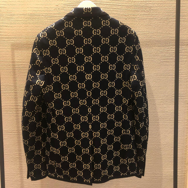 Gucci(グッチ)のGUCCI グッチ  GGジャガード　総柄　総ロゴ　テーラードジャケット　44 メンズのジャケット/アウター(テーラードジャケット)の商品写真