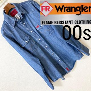 ラングラー(Wrangler)の00s 日本未発売◆ラングラー◆Flame Resistant デニムシャツ M(シャツ)