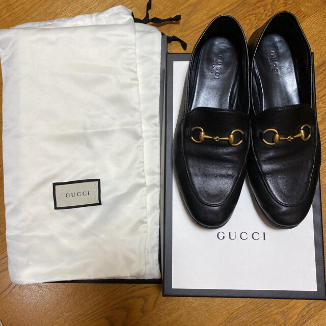 最終価格!GUCCI 〔ブリクストン〕レザー ホースビット ローファー