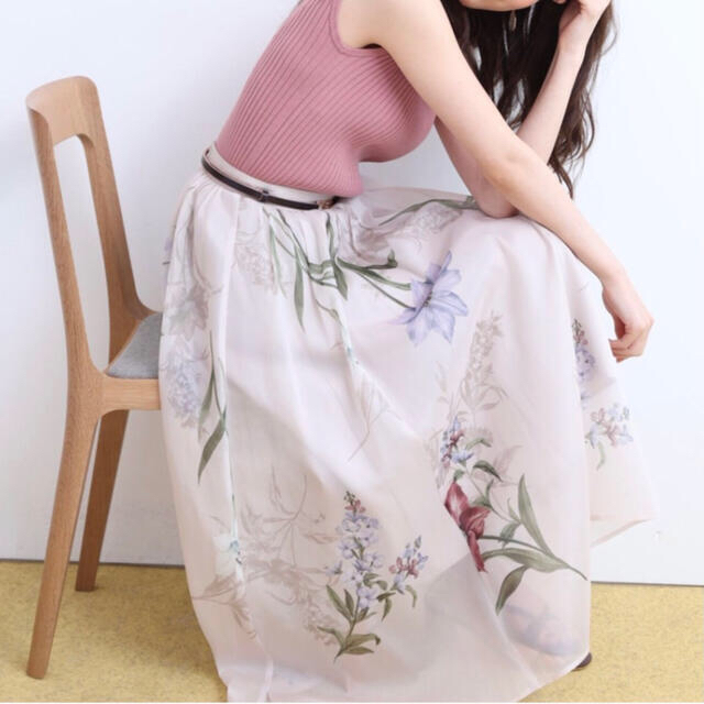 【500円引きクーポン】 Rirandture リランドチュール♡ボタニカル大花スカート - ロングスカート
