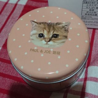 ポールアンドジョー(PAUL & JOE)のPAUL & JOE ユニクロ コラボ ノベルティ ラムネ 缶 猫 ドット柄(ノベルティグッズ)