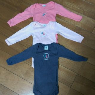 プチバトー(PETIT BATEAU)のプチバトー　長袖ロンパース9M71(ロンパース)