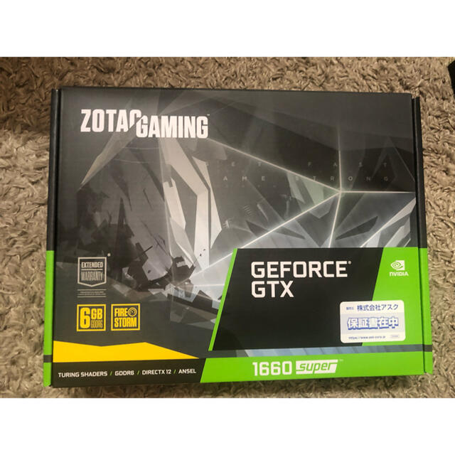 ASUS(エイスース)のZOTAC GAMING GeForce GTX 1660 SUPER スマホ/家電/カメラのPC/タブレット(PCパーツ)の商品写真