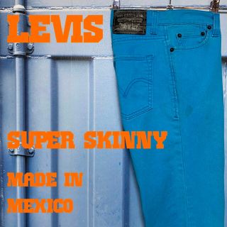 リーバイス(Levi's)のメキシコ製 リーバイス 510 スーパースキニー 水色 古着(デニム/ジーンズ)