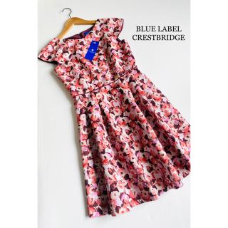 バーバリーブルーレーベル(BURBERRY BLUE LABEL)の新品 blue label crestbridge フラワープリントワンピース(ひざ丈ワンピース)