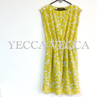 イェッカヴェッカ(YECCA VECCA)のYECCA VECCA イェッカヴェッカ　花柄　ワンピース イエロー　黄色　夏(ひざ丈ワンピース)