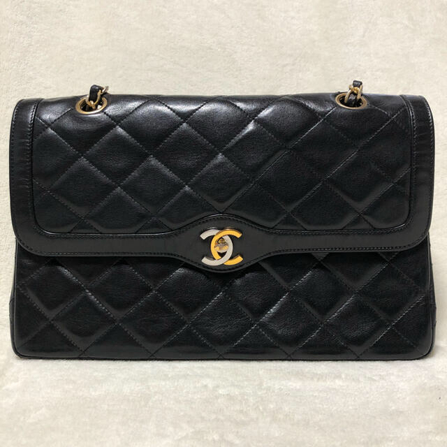 CHANEL シャネル マトラッセ パリ限定 ショルダーバッグブラックレザーサイズ