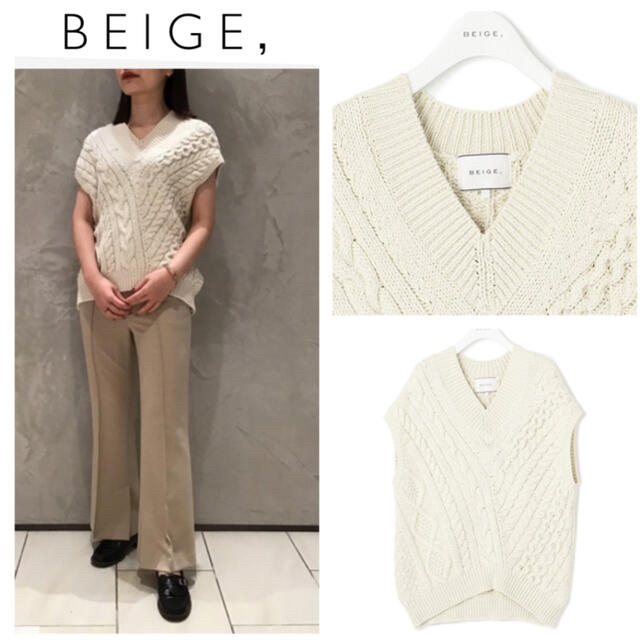 IENA(イエナ)のBEIGE，PURTON / ニット ベスト レディースのトップス(ベスト/ジレ)の商品写真