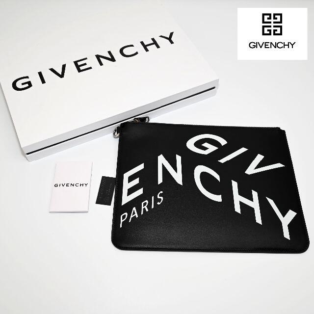 新品 2021SS Givenchy ロゴ レザー クラッチバッグ