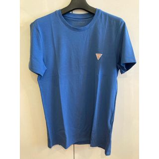 ゲス(GUESS)の新品未使用！GUESS ゲスオーガニックコットンTシャツ　ブルーS(Tシャツ/カットソー(半袖/袖なし))