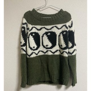 カラー(kolor)のBlack Weirdos Yin-Yang Sweater / Green(ニット/セーター)