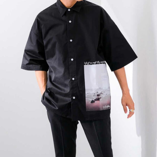 HARE(ハレ)の【Adoon plain】プリントシャツ クティール ペルーシュ 古着 韓国 メンズのトップス(シャツ)の商品写真